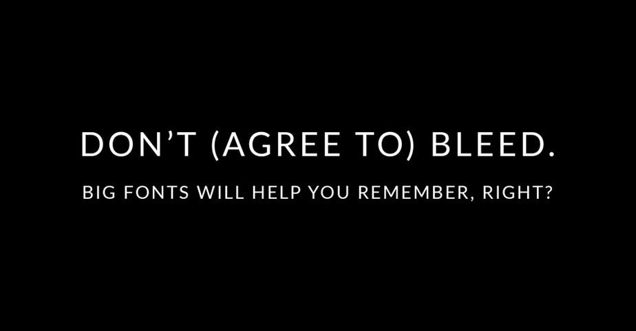 dont give a blood test