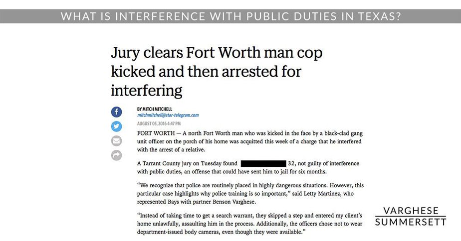 Interference With Police