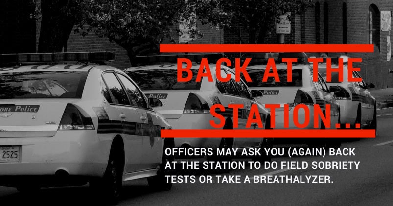 field sobriety tests at the station