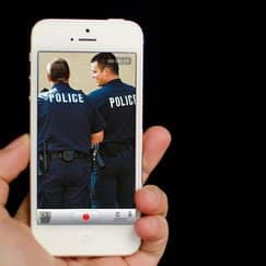 Person recording police on their cell phone